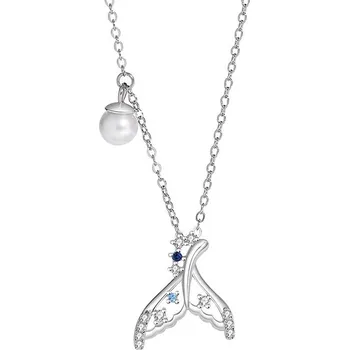 Náhrdelník Éternelle Stříbrný náhrdelník Mystic Ocean - stříbro 925/1000, mořská panna NH1231-N001104B Stříbrná 40 cm + 5 cm (prodloužení)