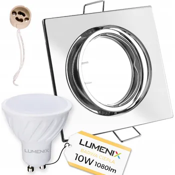 Žárovka Stropní zapuštěné svítidlo Lumenix 10 W GU10 8,2 cm stříbrné