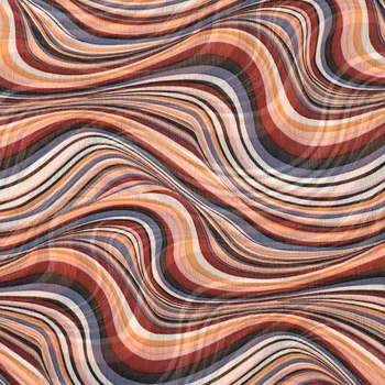 Strima Poly Yoryu Print - Waves, Denim