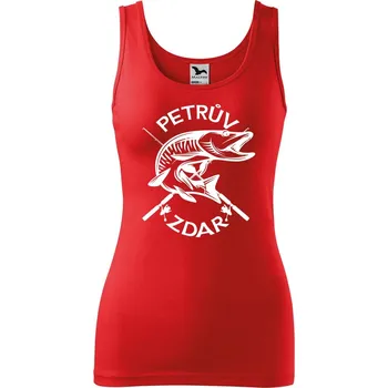 Dámské tílko s potiskem Petrův zdar Velikost: L, Barva: Červená