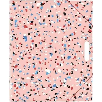 Set školních potřeb Složka na výkresy A4 - terrazzo růžová
