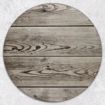 Kuchyňské prkénko Kulaté tvrzené skleněné prkénko s motivem tmavého dřeva fi 40 cm