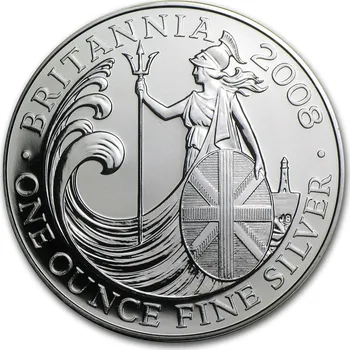 Stříbrná mince 1 oz Britannia 2008 BU