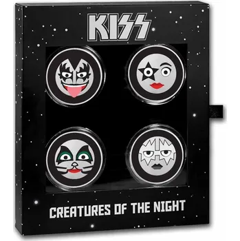 Stříbrná mince 4 x 1 oz KISS Creatures of the Night 40th Anniversary 2024 Kolorovaná v sadě Kiss Sada Creatures of the Night 40. výročí