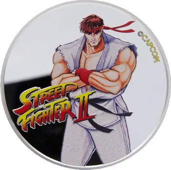 Stříbrná mince 1 oz Ryu Street Fighter 30th Anniversary 2021 Kolorovaná Streetfighter Ryu 30. výročí