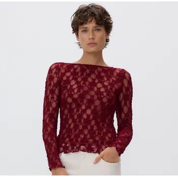 Dámská halenka Reserved - Krajková halenka - bordó - 490HD-53X - 490HD-53X-L