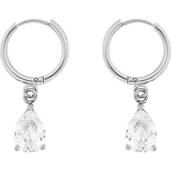 Náušnice franco bene Visací náušnice s kamínky - stříbrné | 1365