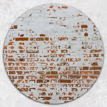 Kuchyňské prkénko Kulaté kuchyňské skleněné prkénko s grafikou Moderní zeď, tvrzené, průměr 40 cm