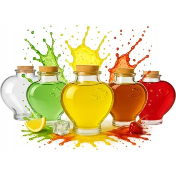 Sklenice 5x Skleněná láhev LOVE 350 ml na víno, alkohol, Likéry, Dárek, Svatební Hostina. Láhev.