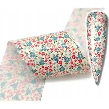 Fólie na nehty 10cm x 4cm - Květiny