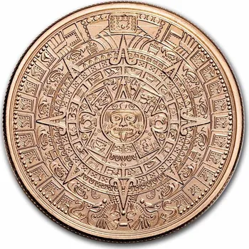 Sběratelství Casa de Moneda Měděná medaile 1 oz Aztécký kalendář