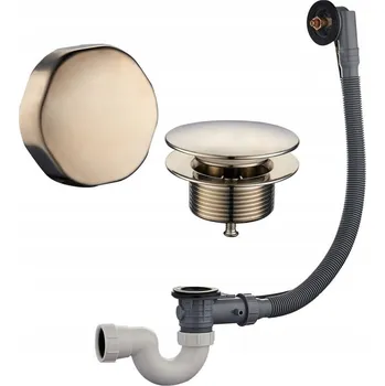 Sifon Vanový sifon ocel kartáčovaná / kompletní sada GEMMA