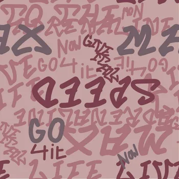 Strima Cuddle Fleece Jacquard - Text, Nude