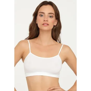 Podprsenka Bezešvá podprsenka Top Essentials bílá L