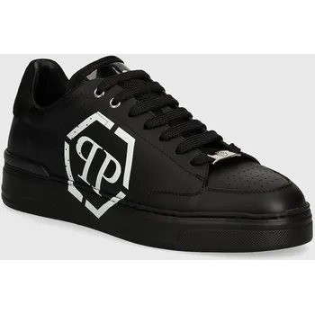 Oblečení a móda Kožené tenisky Philipp Plein Lo-Top Hexagon MSC3981.PLE005N.0202 černá 99X, EUR 45