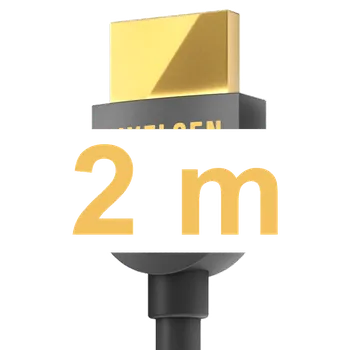 Video kabel Pixelgen Series 8 | HDMI 2.1 kabel s THX certifikací (8k, HDR, 12-bit WCG, HFR, 48Gbps) Délka: 2 m (200 cm) HDMI 2.1b | 4k i 8k | THX | eARC | HDR | HFR | ALLM | VRR | 48Gbps