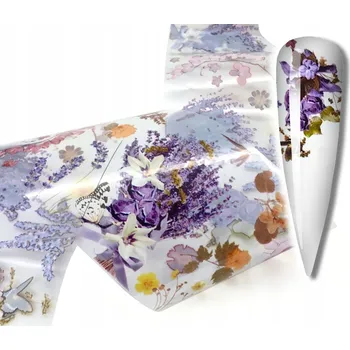 Fólie na transfer nehtů 10cmx4cm - levandulová