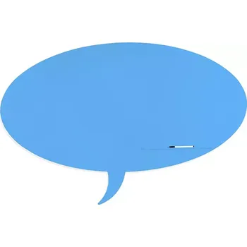 Magnetická tabule Rocada Skin Shape Talk 6440-630, bezrámová, tvar bubliny, 115x75 cm, lakovaná, modrá RAL 630