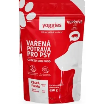 Krmivo pro psa Yoggies Vařená potrava pro psy – vepřové maso s rýží 650 g Yoggies s.r.o. YO436