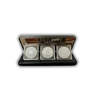 Sada Stříbrných mincí 3 x 1 oz American car Limitovaná edice Ostařená