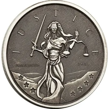 Scottsdale Mint Stříbrná mince 1 oz - Lady justice 2021 Antique finish Lady justice 2021 Antique finish