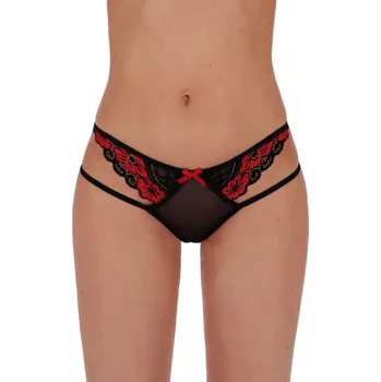 Dámské erotické prádlo Tanga Passion Poppy Thong black Barva: Černá, Velikost: L/XL