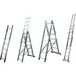 Žebřík trojdílny Al 3x9 (2427 / 3744 / 5292 mm) nosnost 150kg ELKOP VHR_3x9
