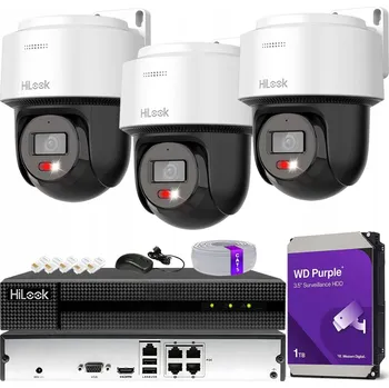 Bezpečnostní kamera Monitorovací sada 3x PTZ kamera PTZ-N2C200M-DE 2MPx HiLook od Hikvision 1TB