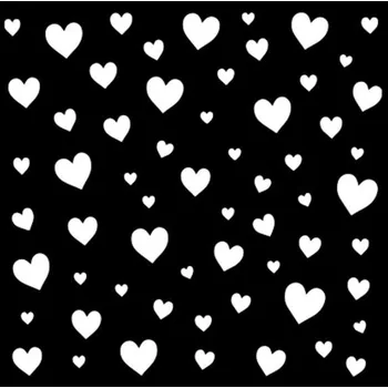Stamperia Plastová šablona 12x12cm Srdíčka