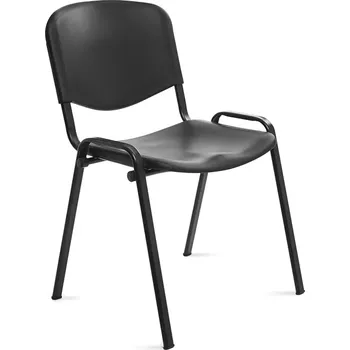 Konferenční židle Rocada 975V15-4, stohovatelná, černý plastový sedák a opěradlo