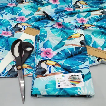 Dámské tričko Moraviatex Balíček 1 metr - Jednolíc elastický bavlna/Elastan 6% digi tisk PARADISE (0,34kg)