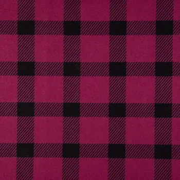 Strima Glasgow Print - Check, Dark Fuchsia