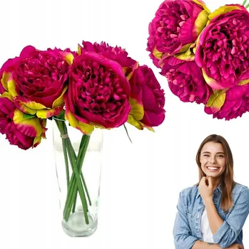 umělá květina Umělá pivoňka - kytice jako živá