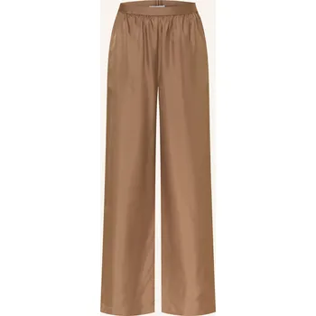 Mrs & Hugs Dámské Marlene Kalhoty Z Hedvábí, tmavě hnědá, 34