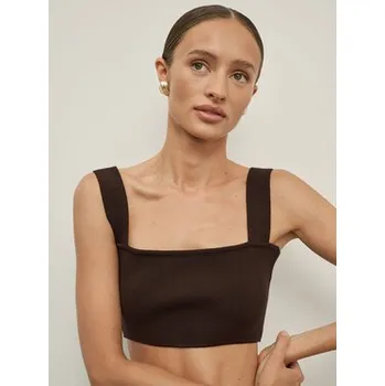 La Mania Top NEVER Hnědá Classic Fit 36