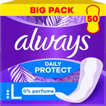 Menstruační vložka ALWAYS Daily Protect L Long 50 ks hygienických vložek bez parfémů