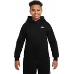 Dětská mikina přes hlavu Nike NSW CLUB FLEECE HDY LBR K černá FD3000-010 - L | UK 7,5 | US 10