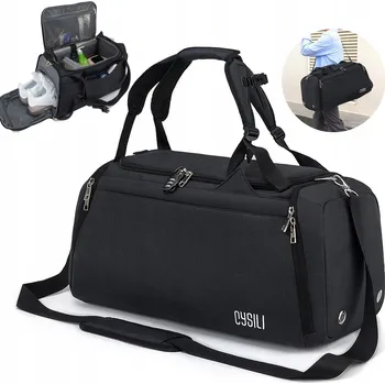 CESTOVNÍ TAŠKA PÁNSKÁ TAŠKA PŘES RAMENO SPORTOVNÍ TAŠKA 54X27X28 ČERNÁ 42L