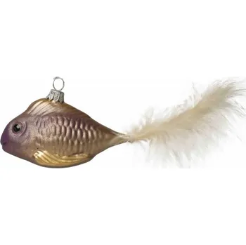 Vánoční ozdoba Koulier Vánoční ozdoba - Rybka s béžovým ocáskem, 1 ks