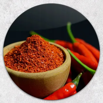 Kuchyňské prkénko Kulaté Kuchyňské Skleněné Prkénko s Grafikou Pepř, průměr 40 cm