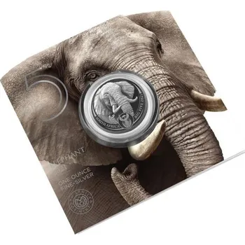 SOUTH AFRICAN MINT Stříbrná mince Sam Big Five Elephant Rand 5 1 oz 2020