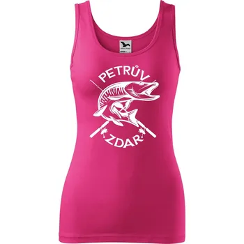 Dámské tílko s potiskem Petrův zdar Velikost: XS, Barva: Purpurová