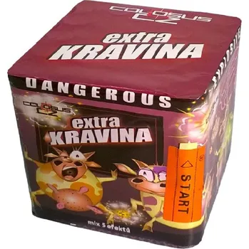 Zábavní pyrotechnika Kompaktní ohňostroj EXTRA KRAVINA 25 ran 20mm