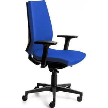 Kancelářská židle Rocada 922-3, modrá s černou konstrukcí, látkový potah, nastavitelné područky