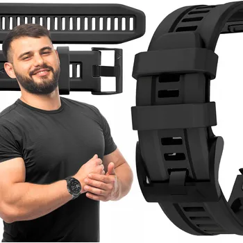 Řemínek na hodinky Řemínek ChronSmarta pro Garmin 26mm, černý