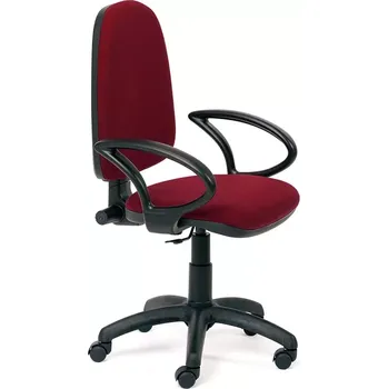 Kancelářská židle Rocada 930/2+956, červená, látkový potah, područky