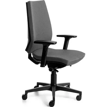 Kancelářská židle Rocada 922-1, šedá s černou konstrukcí, látkový potah, nastavitelné područky