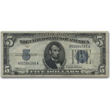 USA Stříbrný certifikát $5 1934-D