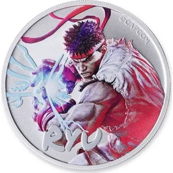 Perth Mint Stříbrná mince 1 oz Ryu Street Fighter 30th Anniversary 2022 Kolorovaná Streetfighter Ryu 30. výročí
