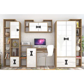 Pohovka Domel Dětský pokoj Index 2 Barevné provedení dveří: Bílý lesk, Úchyty Domel: Černé